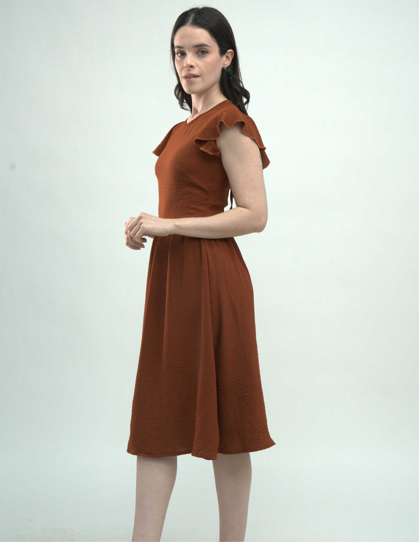 Vestido Midi de Manga - Punto Sole