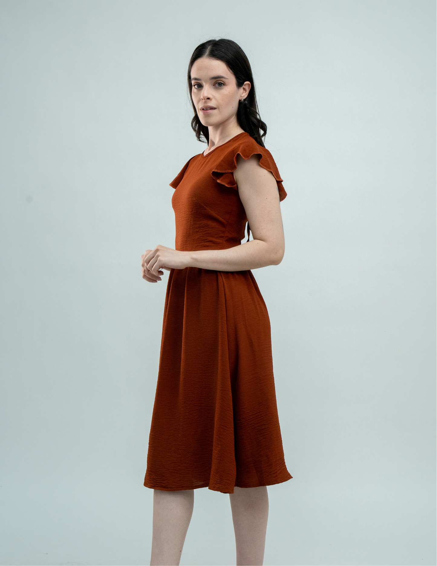 Vestido Midi de Manga - Punto Sole
