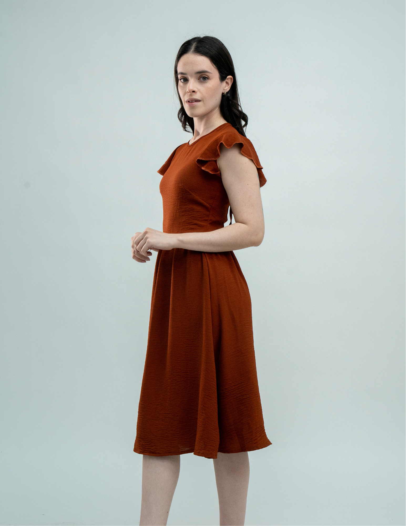Vestido Midi de Manga - Punto Sole