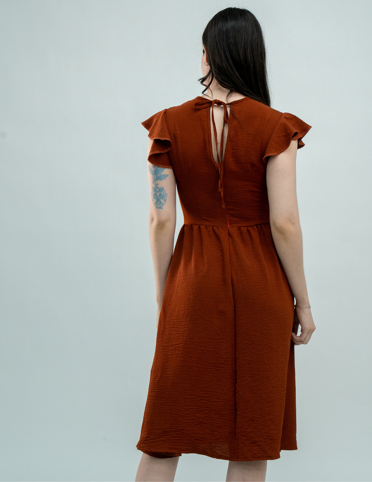 Vestido Midi de Manga - Punto Sole