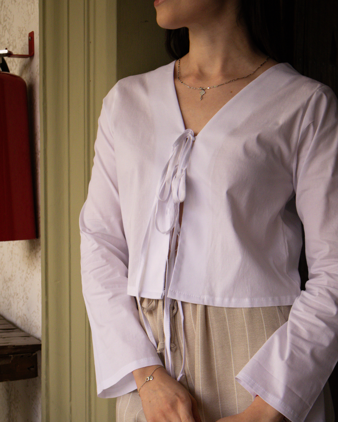 Blusa Popelina Lazos
