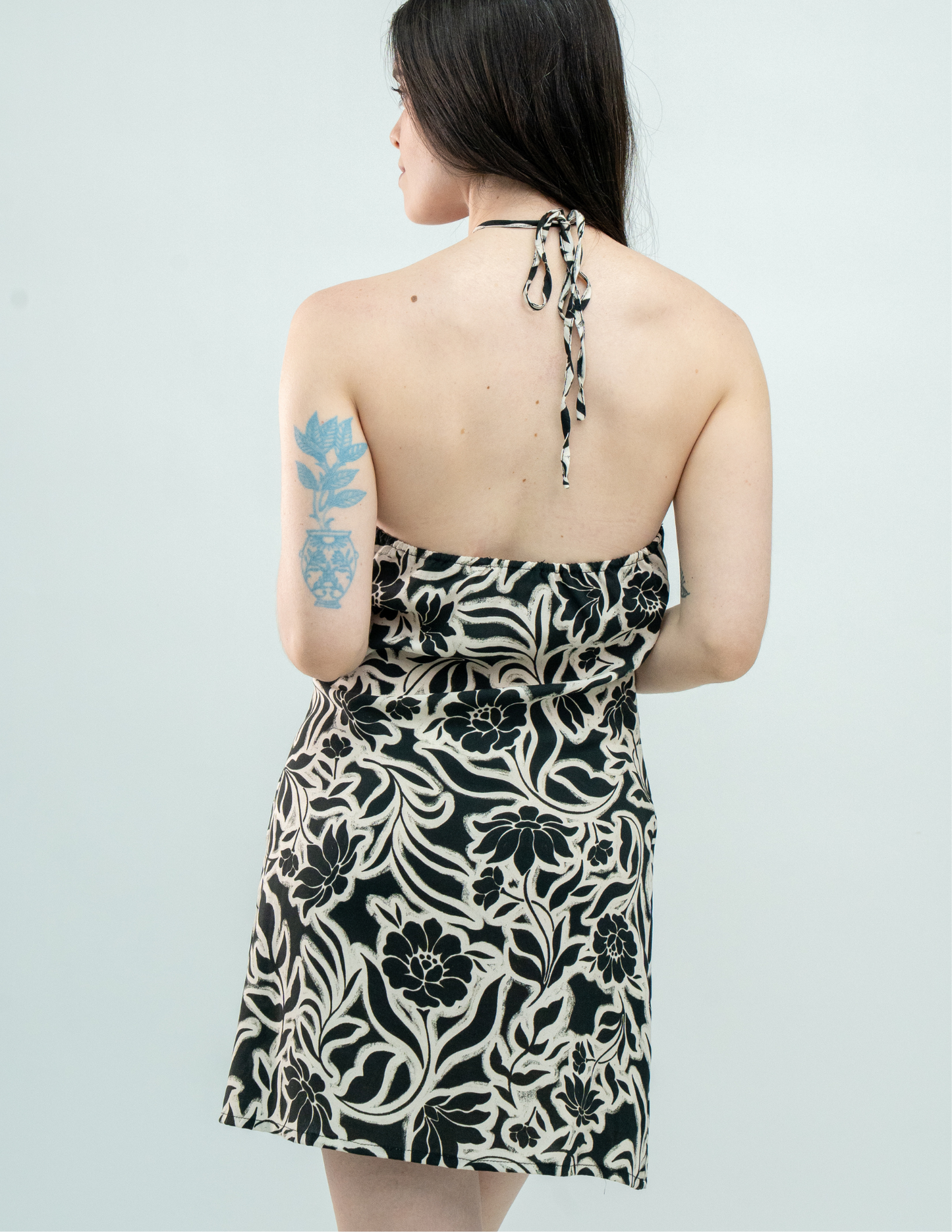 Vestido Halter Estampado - Punto Sole