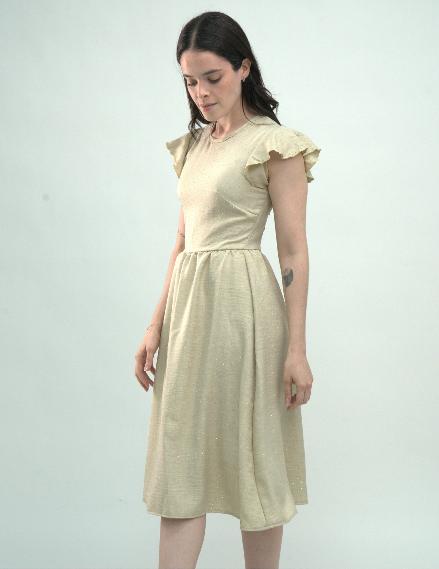 Vestido Midi de Manga - Punto Sole