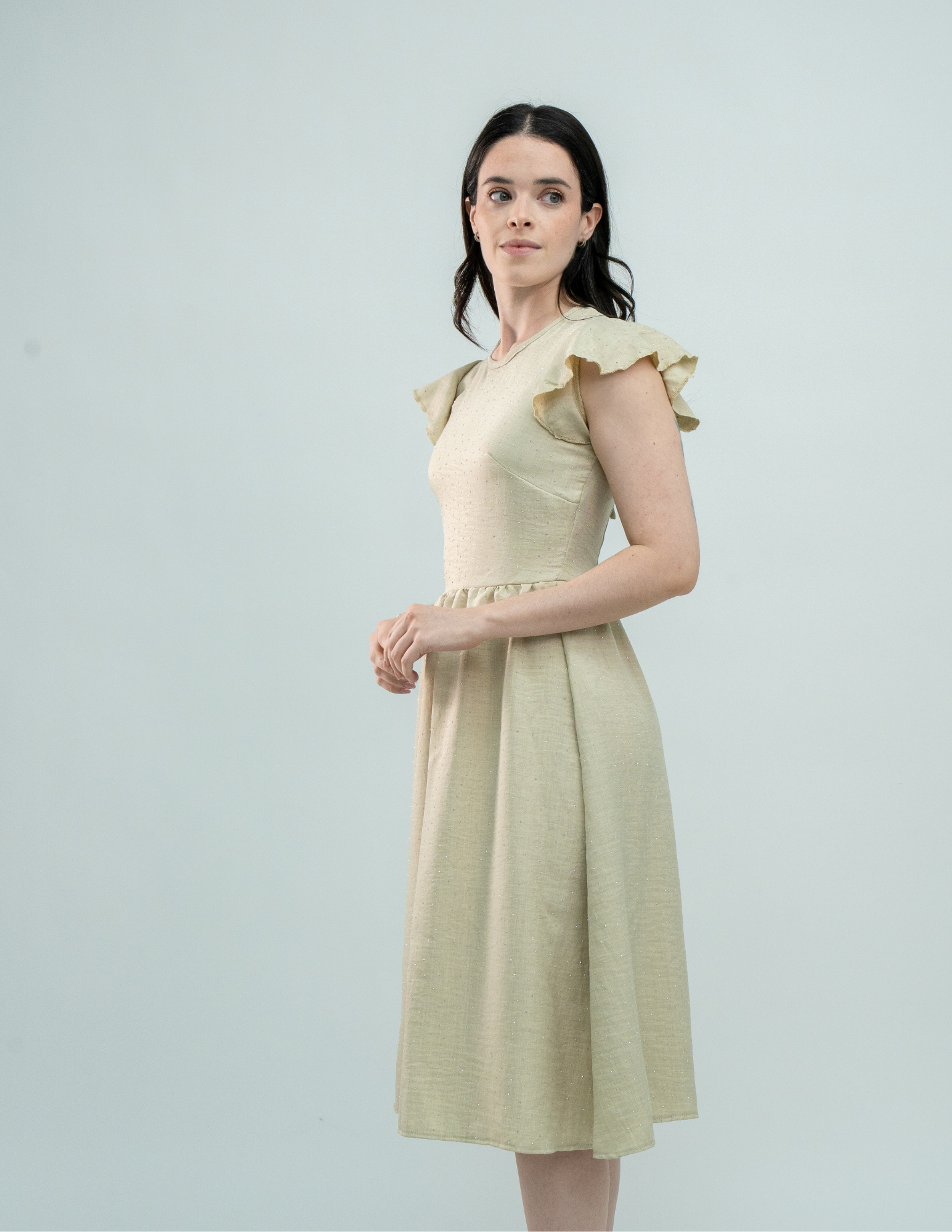 Vestido Midi de Manga - Punto Sole