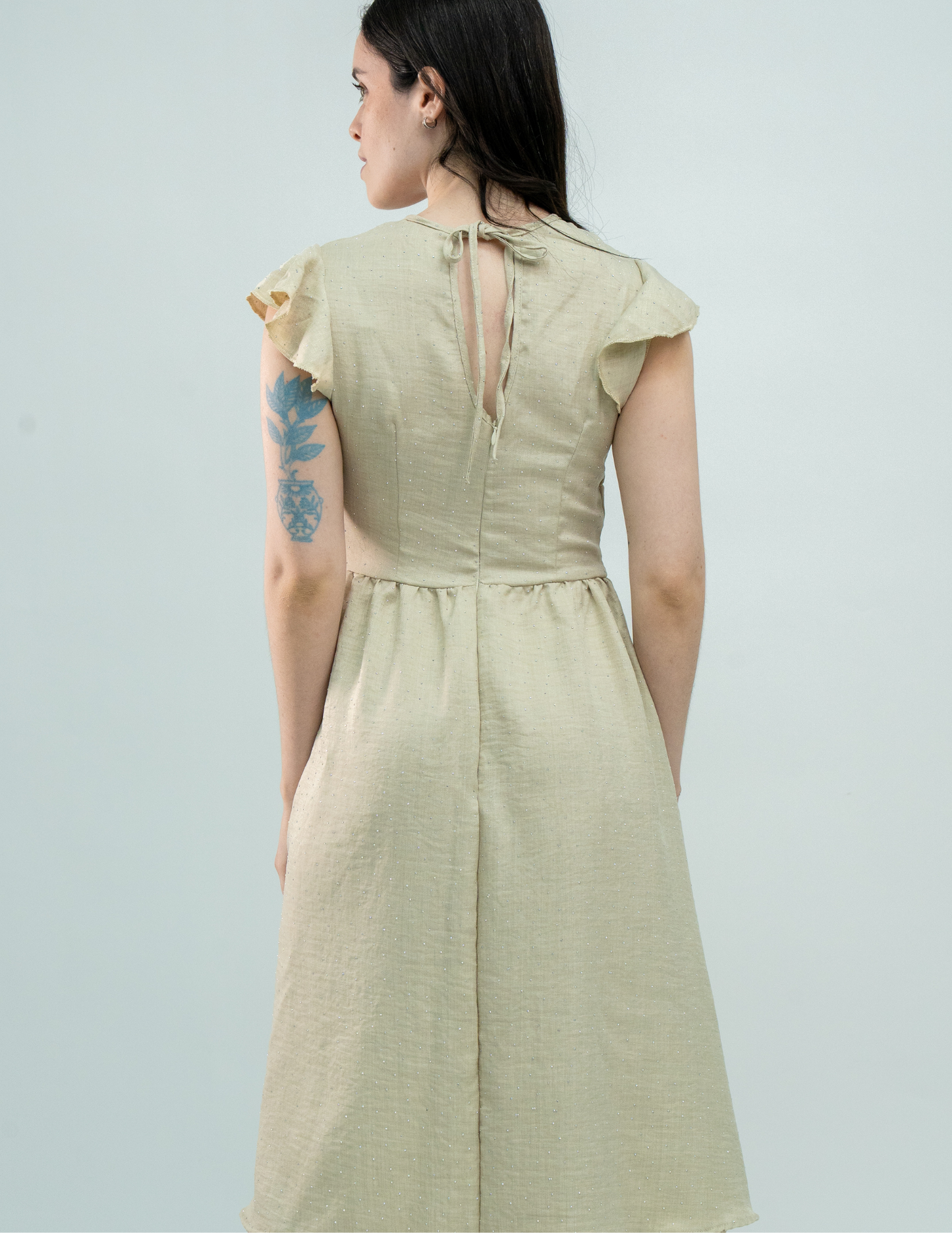Vestido Midi de Manga - Punto Sole