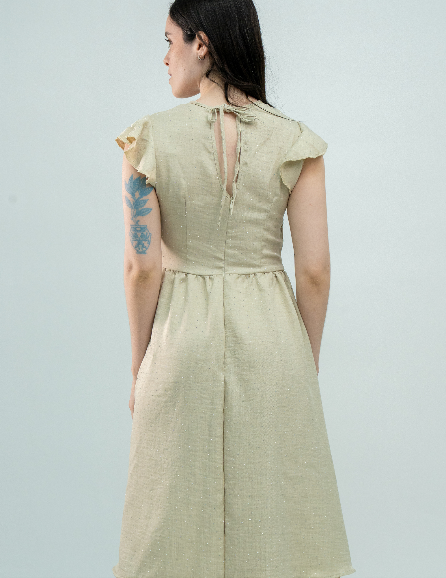Vestido Midi de Manga - Punto Sole