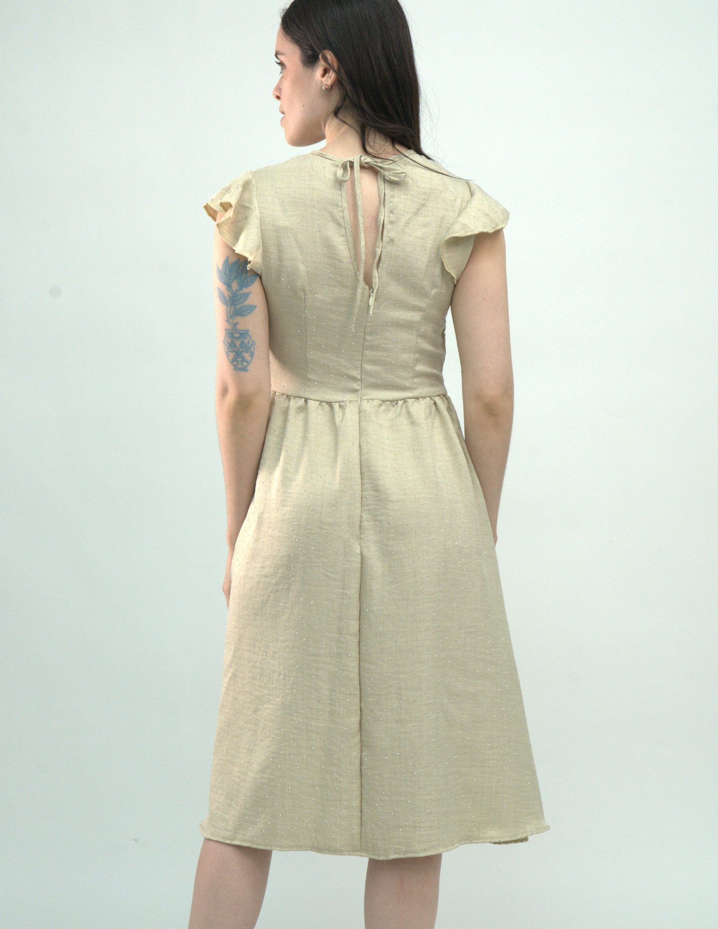 Vestido Midi de Manga - Punto Sole