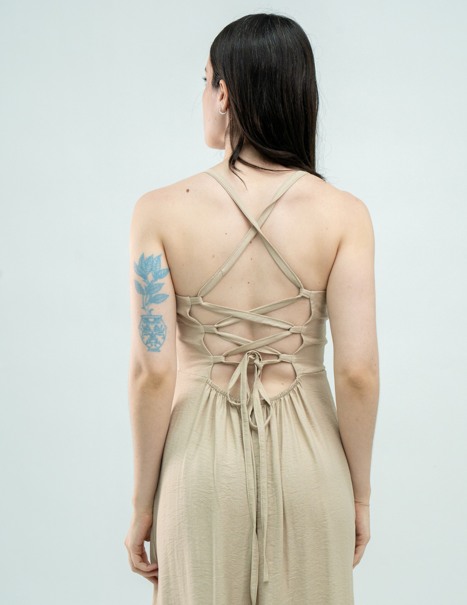Vestido Maxi Espalda con Lazos - Punto Sole