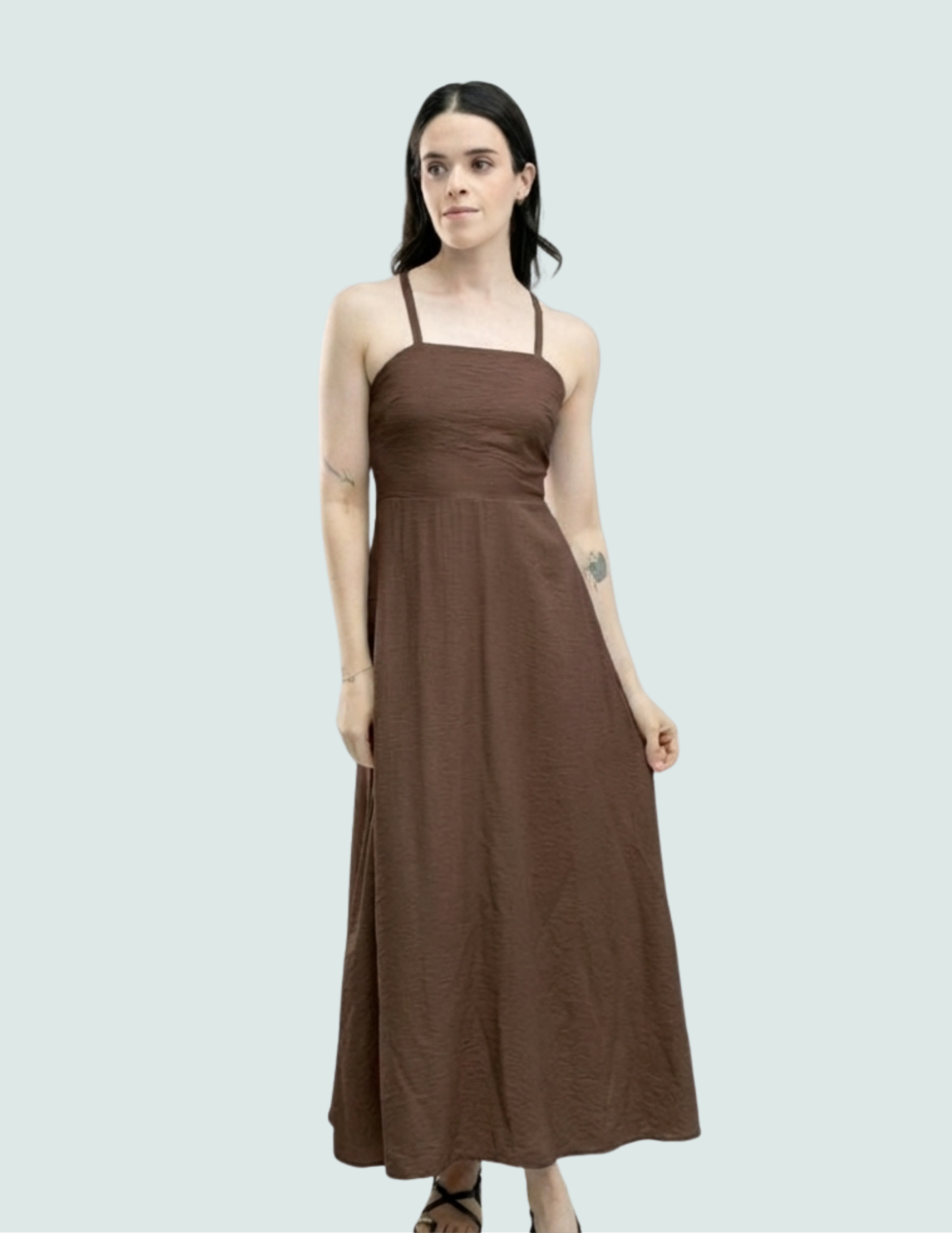 Vestido Maxi Espalda con Lazos