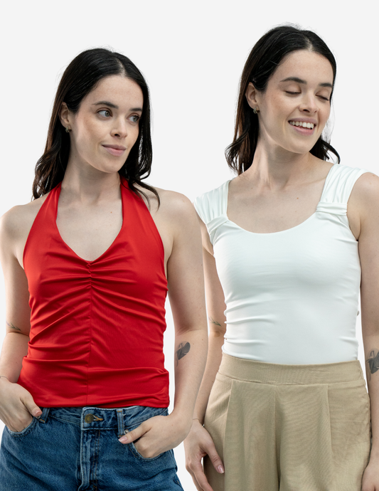 Pack Top Halter + Top Kiara - Punto Sole