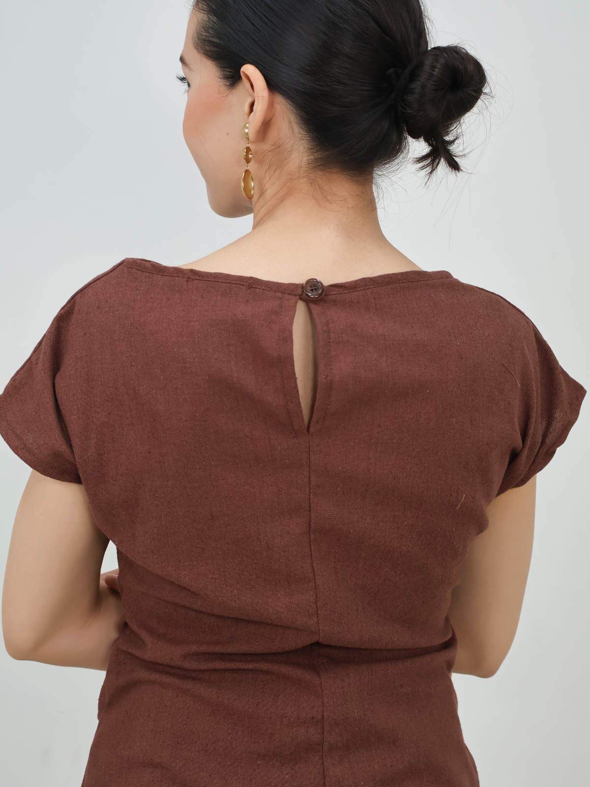 Blusa de Lino con Lazo