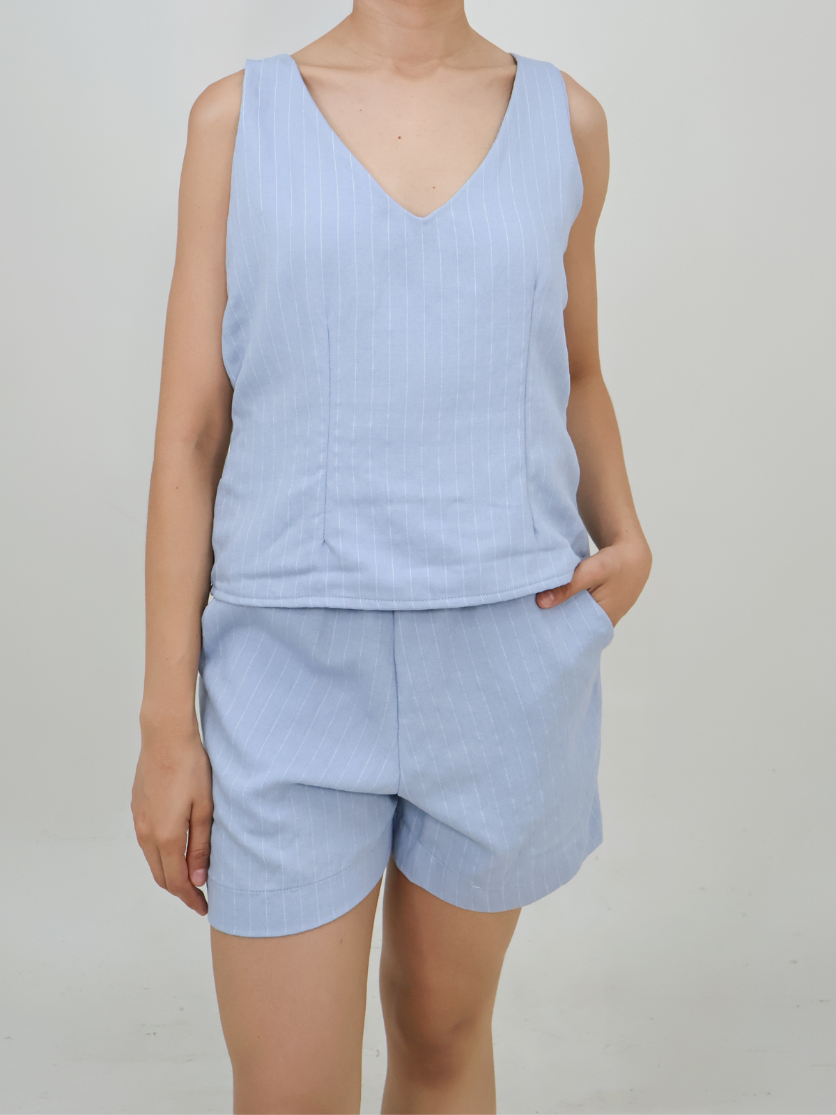 Short Lino Rayas - Punto Sole