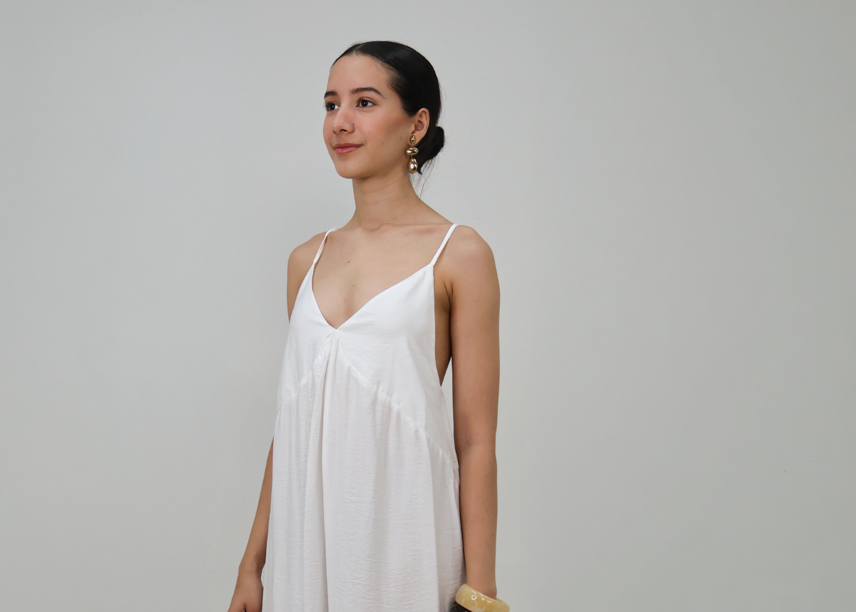 Vestido fluido con tirantes - Punto Sole