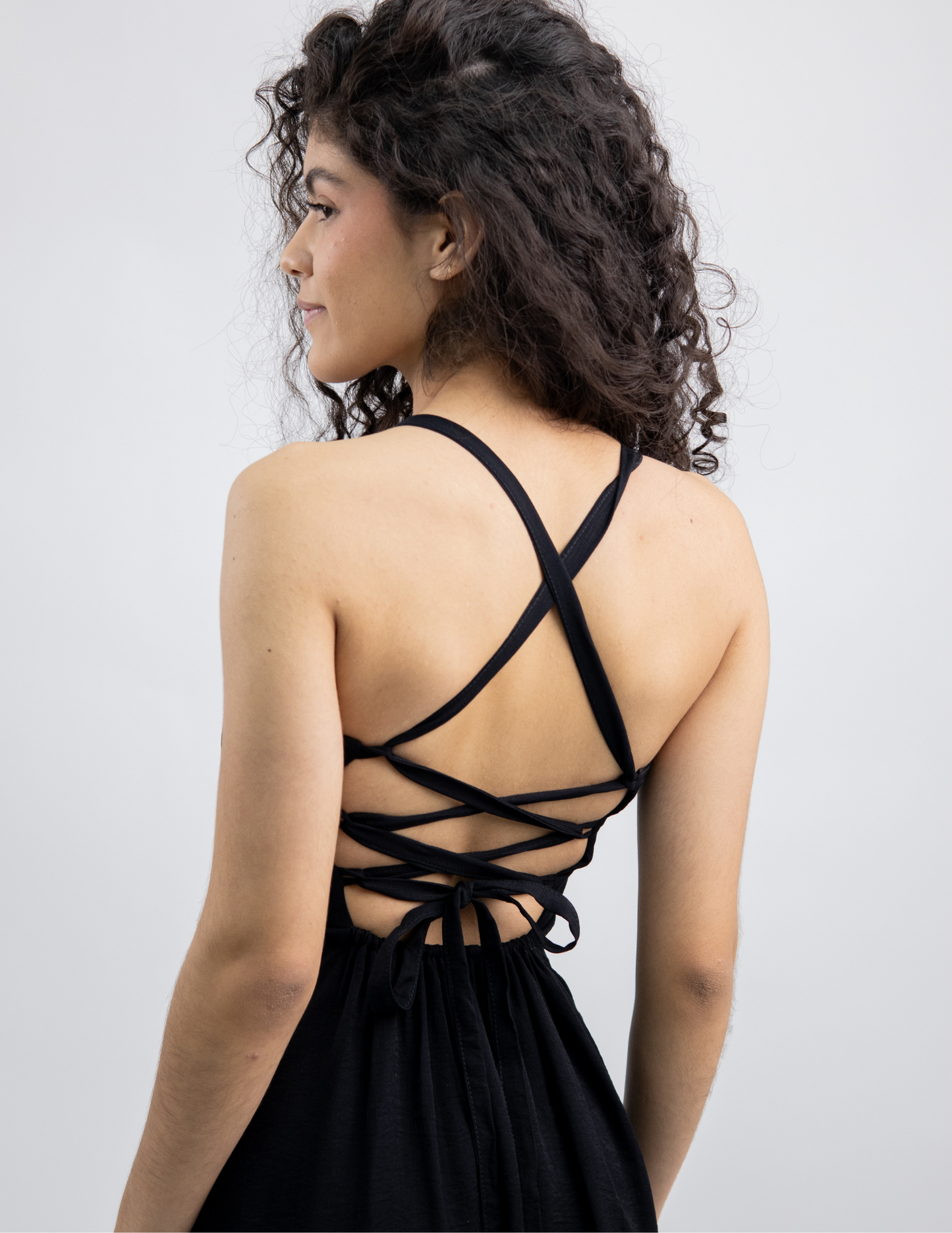 Vestido Maxi Espalda con Lazos - Punto Sole